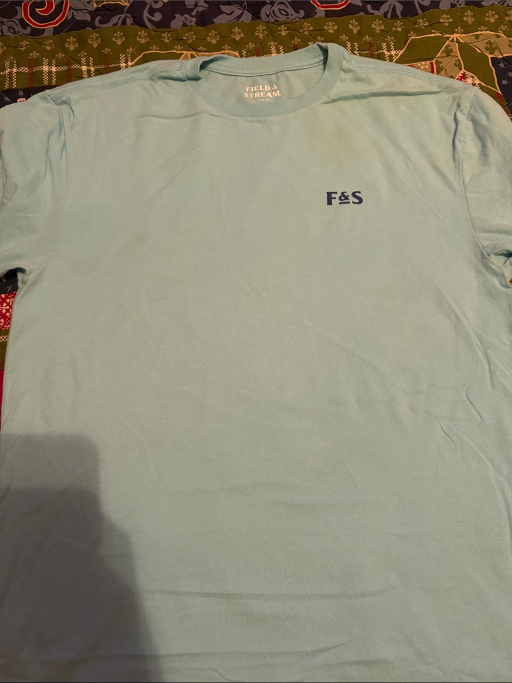 Field & Stream Light Blue Short-Sleeve Tee with F&S Chest Logo